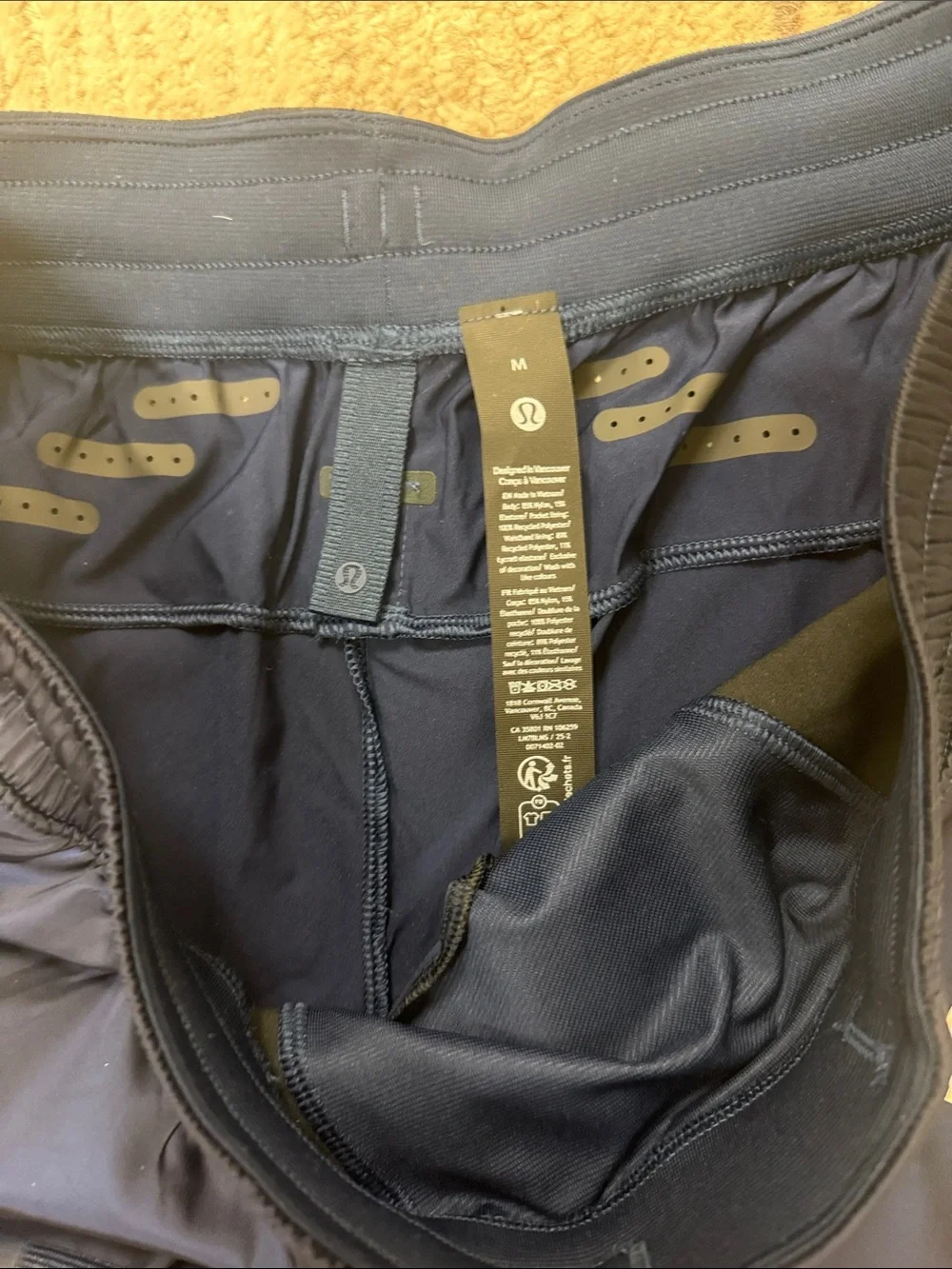 lululemon athletica Men's Deep Navy Stretch Satin Nylon 5” Performance Shorts